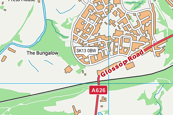 SK13 0BW map - OS VectorMap District (Ordnance Survey) SK13 0BW map - OS VectorMap District (Ordnance Survey)