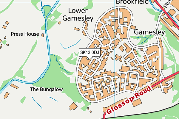 SK13 0DJ map - OS VectorMap District (Ordnance Survey)