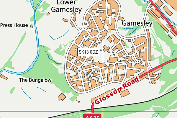 SK13 0DZ map - OS VectorMap District (Ordnance Survey) SK13 0DZ map - OS VectorMap District (Ordnance Survey)
