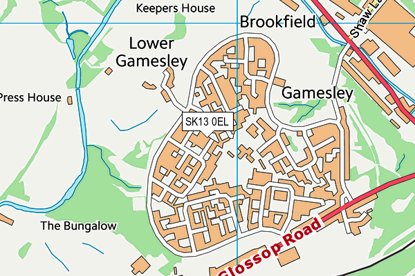 SK13 0EL map - OS VectorMap District (Ordnance Survey)
