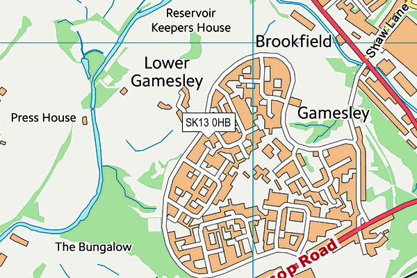 SK13 0HB map - OS VectorMap District (Ordnance Survey) SK13 0HB map - OS VectorMap District (Ordnance Survey)