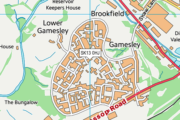 SK13 0HJ map - OS VectorMap District (Ordnance Survey) SK13 0HJ map - OS VectorMap District (Ordnance Survey)