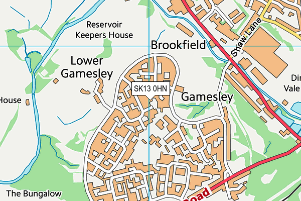 SK13 0HN map - OS VectorMap District (Ordnance Survey) SK13 0HN map - OS VectorMap District (Ordnance Survey)