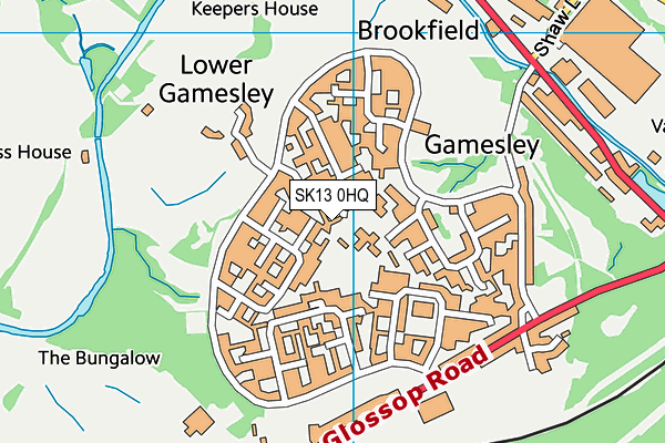 SK13 0HQ map - OS VectorMap District (Ordnance Survey)