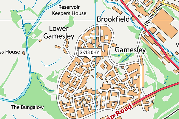 SK13 0HY map - OS VectorMap District (Ordnance Survey)