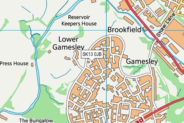 SK13 0JB map - OS VectorMap District (Ordnance Survey) SK13 0JB map - OS VectorMap District (Ordnance Survey)