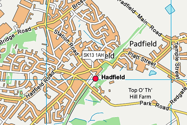 SK13 1AH map - OS VectorMap District (Ordnance Survey)