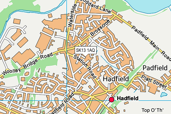 SK13 1AQ map - OS VectorMap District (Ordnance Survey)