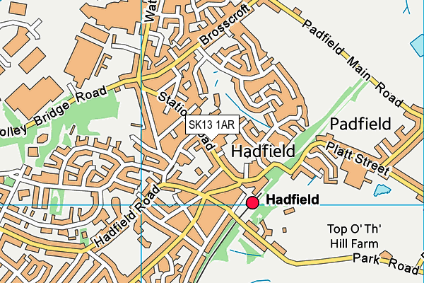 SK13 1AR map - OS VectorMap District (Ordnance Survey)
