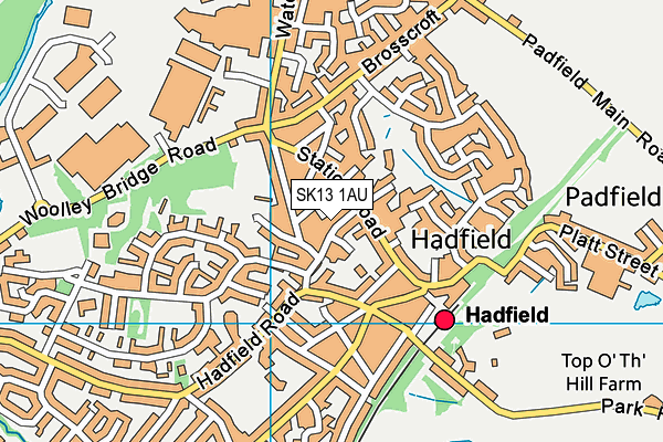 SK13 1AU map - OS VectorMap District (Ordnance Survey)