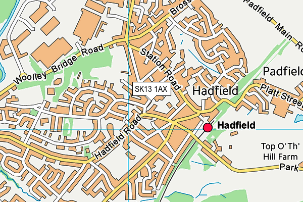 SK13 1AX map - OS VectorMap District (Ordnance Survey) SK13 1AX map - OS VectorMap District (Ordnance Survey)