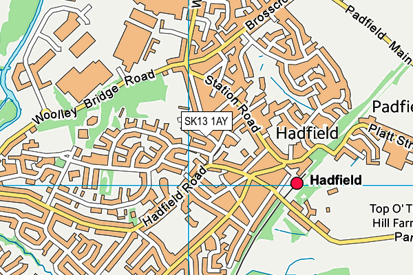 SK13 1AY map - OS VectorMap District (Ordnance Survey)