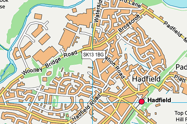 SK13 1BG map - OS VectorMap District (Ordnance Survey)