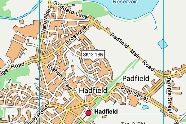 SK13 1BN map - OS VectorMap District (Ordnance Survey) SK13 1BN map - OS VectorMap District (Ordnance Survey)