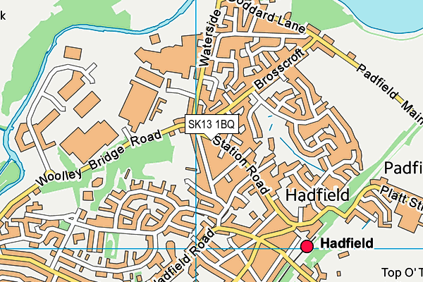 SK13 1BQ map - OS VectorMap District (Ordnance Survey)