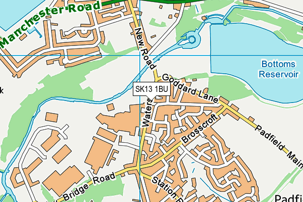 SK13 1BU map - OS VectorMap District (Ordnance Survey) SK13 1BU map - OS VectorMap District (Ordnance Survey)
