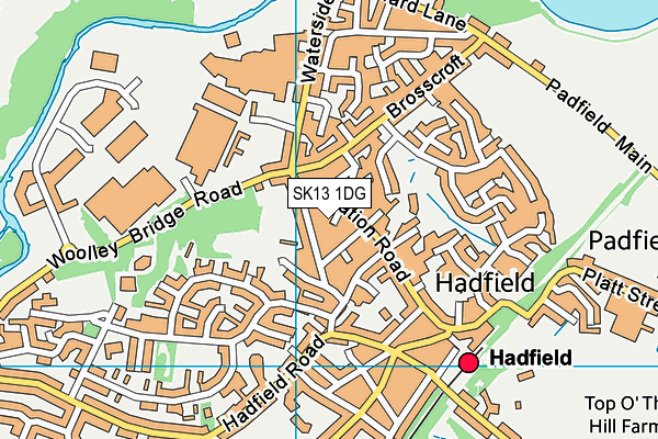 SK13 1DG map - OS VectorMap District (Ordnance Survey) SK13 1DG map - OS VectorMap District (Ordnance Survey)