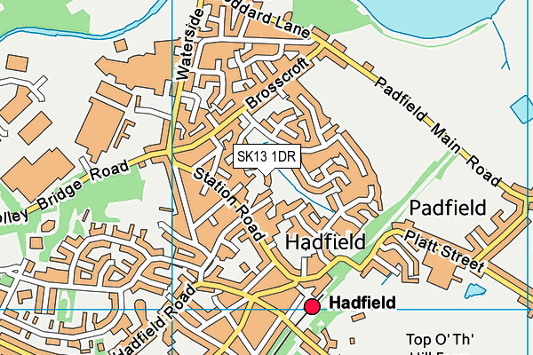 SK13 1DR map - OS VectorMap District (Ordnance Survey) SK13 1DR map - OS VectorMap District (Ordnance Survey)