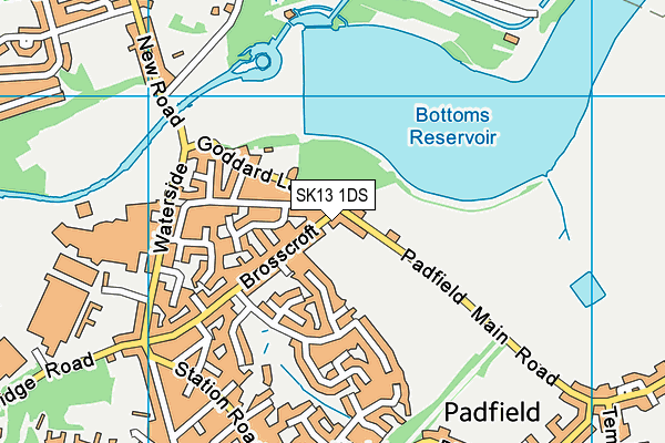 SK13 1DS map - OS VectorMap District (Ordnance Survey) SK13 1DS map - OS VectorMap District (Ordnance Survey)