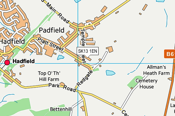 SK13 1EN map - OS VectorMap District (Ordnance Survey)