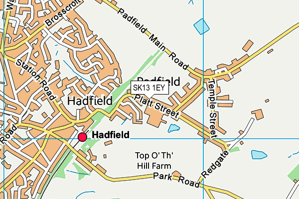 SK13 1EY map - OS VectorMap District (Ordnance Survey) SK13 1EY map - OS VectorMap District (Ordnance Survey)