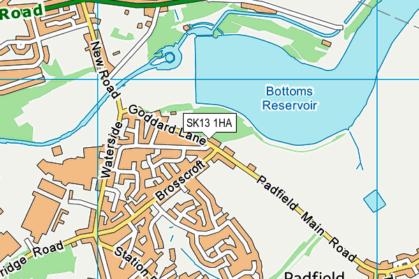 SK13 1HA map - OS VectorMap District (Ordnance Survey) SK13 1HA map - OS VectorMap District (Ordnance Survey)