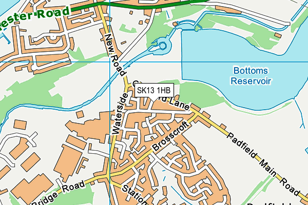 SK13 1HB map - OS VectorMap District (Ordnance Survey) SK13 1HB map - OS VectorMap District (Ordnance Survey)