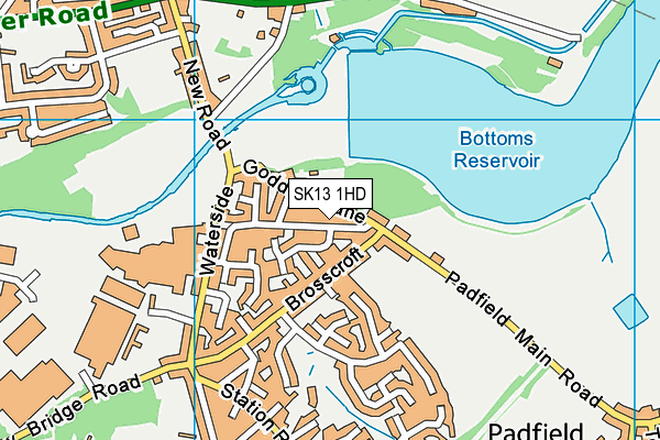 SK13 1HD map - OS VectorMap District (Ordnance Survey) SK13 1HD map - OS VectorMap District (Ordnance Survey)