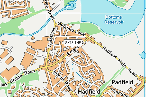 SK13 1HF map - OS VectorMap District (Ordnance Survey) SK13 1HF map - OS VectorMap District (Ordnance Survey)
