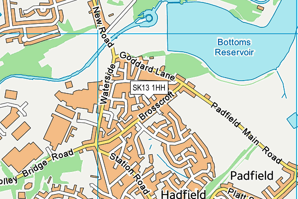 SK13 1HH map - OS VectorMap District (Ordnance Survey) SK13 1HH map - OS VectorMap District (Ordnance Survey)