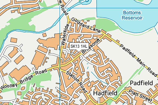 SK13 1HL map - OS VectorMap District (Ordnance Survey) SK13 1HL map - OS VectorMap District (Ordnance Survey)