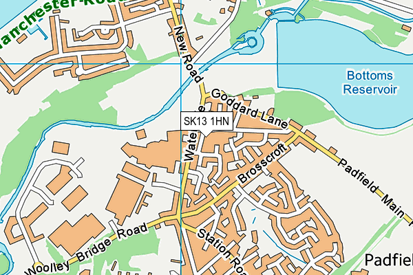 SK13 1HN map - OS VectorMap District (Ordnance Survey) SK13 1HN map - OS VectorMap District (Ordnance Survey)