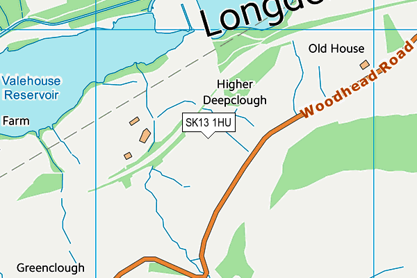 SK13 1HU map - OS VectorMap District (Ordnance Survey)