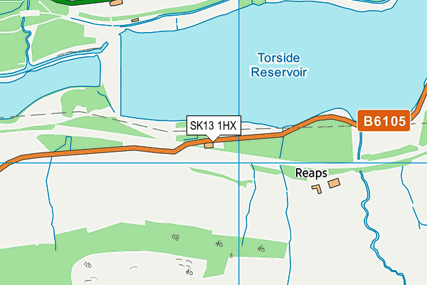 SK13 1HX map - OS VectorMap District (Ordnance Survey) SK13 1HX map - OS VectorMap District (Ordnance Survey)