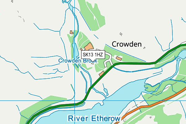 SK13 1HZ map - OS VectorMap District (Ordnance Survey)