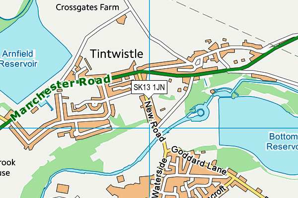 SK13 1JN map - OS VectorMap District (Ordnance Survey)