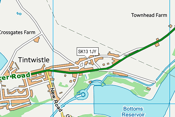 SK13 1JY map - OS VectorMap District (Ordnance Survey)
