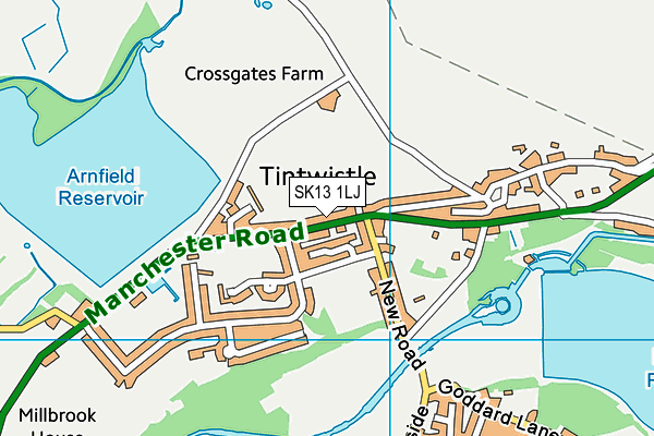 SK13 1LJ map - OS VectorMap District (Ordnance Survey) SK13 1LJ map - OS VectorMap District (Ordnance Survey)