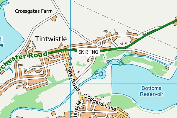 SK13 1NQ map - OS VectorMap District (Ordnance Survey)