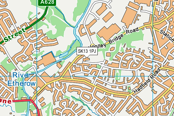 SK13 1PJ map - OS VectorMap District (Ordnance Survey) SK13 1PJ map - OS VectorMap District (Ordnance Survey)