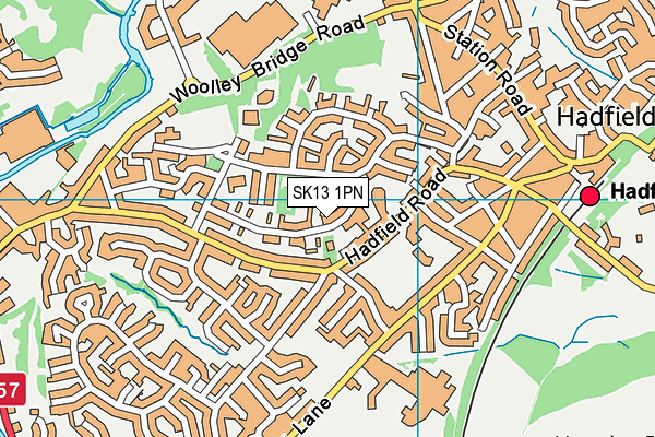 SK13 1PN map - OS VectorMap District (Ordnance Survey)