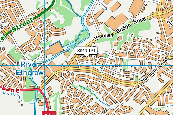 SK13 1PT map - OS VectorMap District (Ordnance Survey) SK13 1PT map - OS VectorMap District (Ordnance Survey)