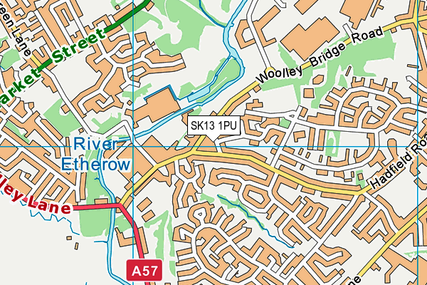 SK13 1PU map - OS VectorMap District (Ordnance Survey) SK13 1PU map - OS VectorMap District (Ordnance Survey)