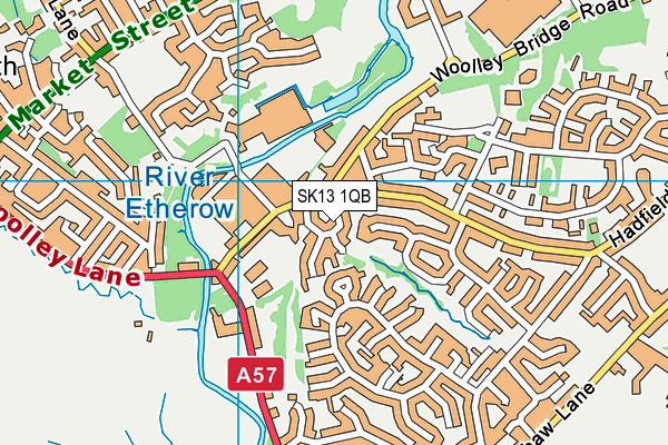 SK13 1QB map - OS VectorMap District (Ordnance Survey) SK13 1QB map - OS VectorMap District (Ordnance Survey)