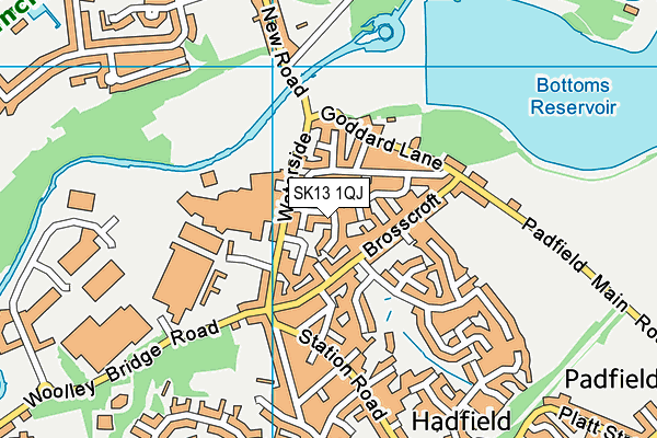 SK13 1QJ map - OS VectorMap District (Ordnance Survey) SK13 1QJ map - OS VectorMap District (Ordnance Survey)