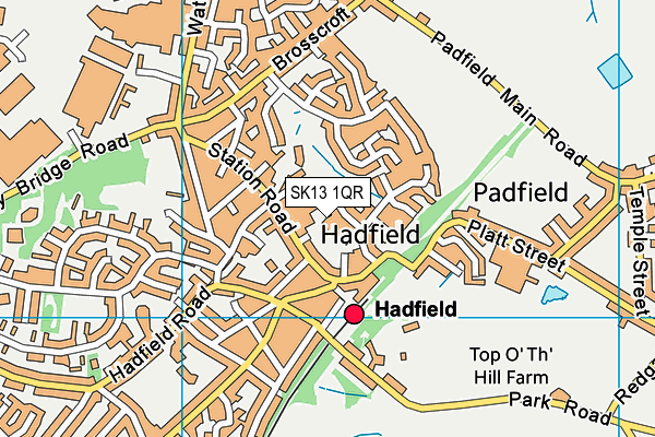 SK13 1QR map - OS VectorMap District (Ordnance Survey)