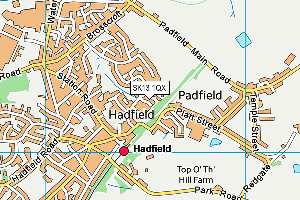 SK13 1QX map - OS VectorMap District (Ordnance Survey)