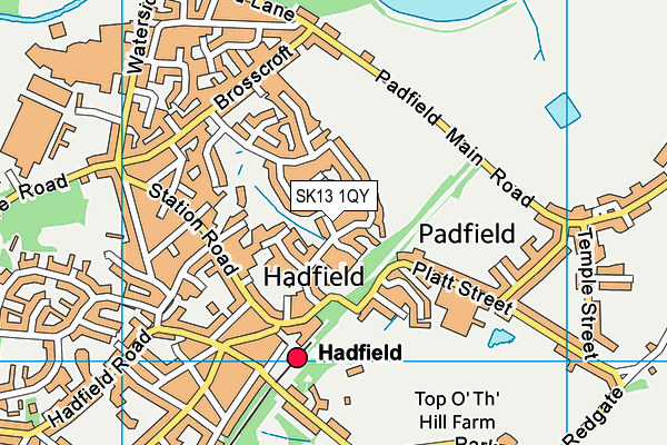 SK13 1QY map - OS VectorMap District (Ordnance Survey)