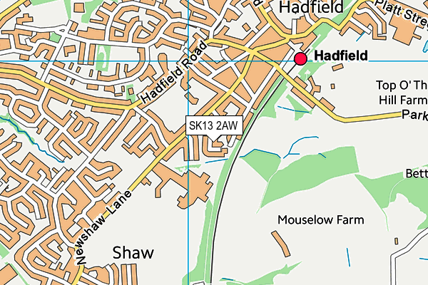 SK13 2AW map - OS VectorMap District (Ordnance Survey) SK13 2AW map - OS VectorMap District (Ordnance Survey)