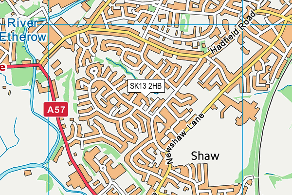 SK13 2HB map - OS VectorMap District (Ordnance Survey) SK13 2HB map - OS VectorMap District (Ordnance Survey)